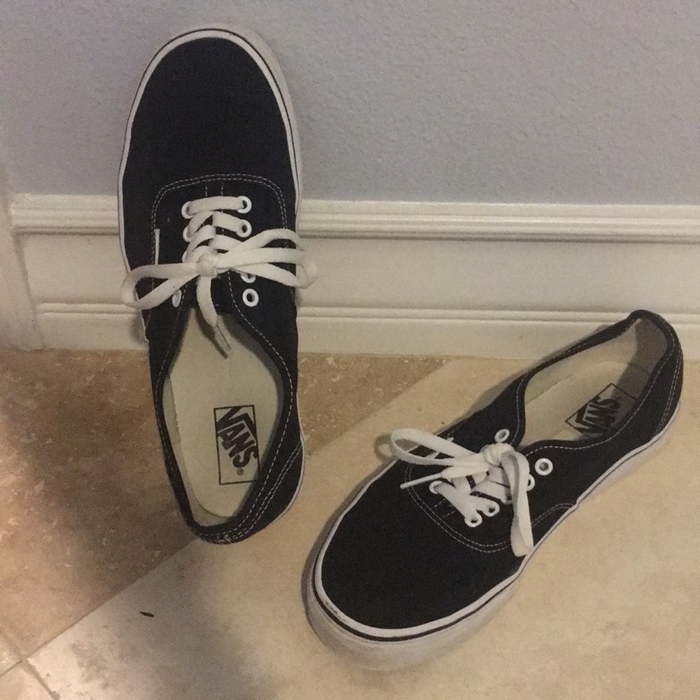 Vans authentic black shoes